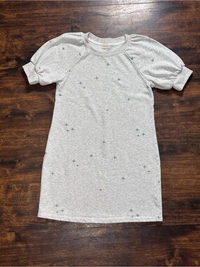 💕Hem & Thread 100% Cotton puff sleeve tee shirt dress ✨ size small EUC